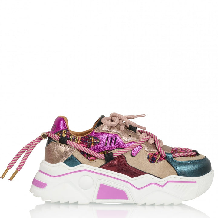 DWRS The label DWRS Turnschuhe Mädchen JUPITER tweed Beige Fuchsia