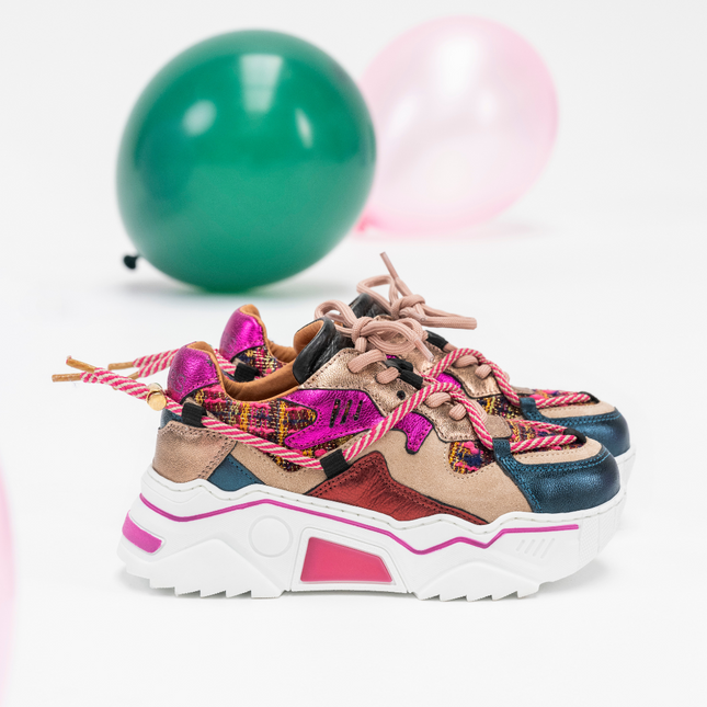 DWRS The label DWRS Turnschuhe Mädchen JUPITER tweed Beige Fuchsia