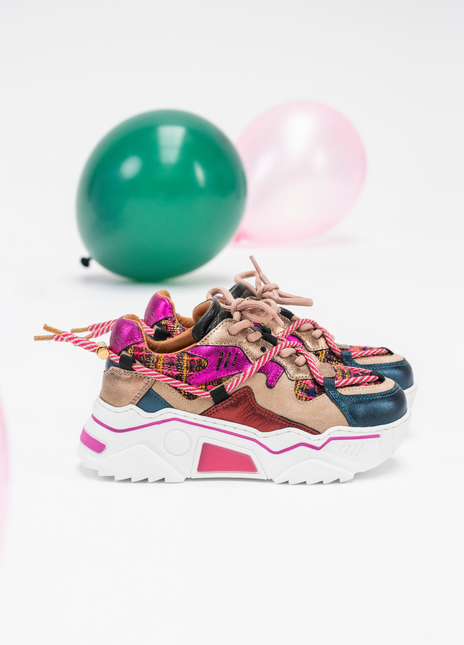 DWRS The label DWRS Turnschuhe Mädchen JUPITER tweed Beige Fuchsia