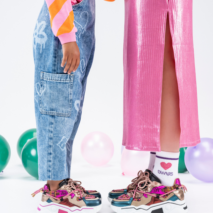 DWRS The label DWRS Turnschuhe Mädchen JUPITER tweed Beige Fuchsia