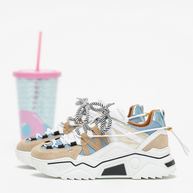 DWRS The label DWRS Turnschuhe ORION denim Sand / Jeans