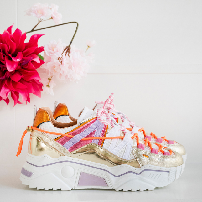 DWRS The label DWRS Turnschuhe ORION metallic Champagner / Rosa