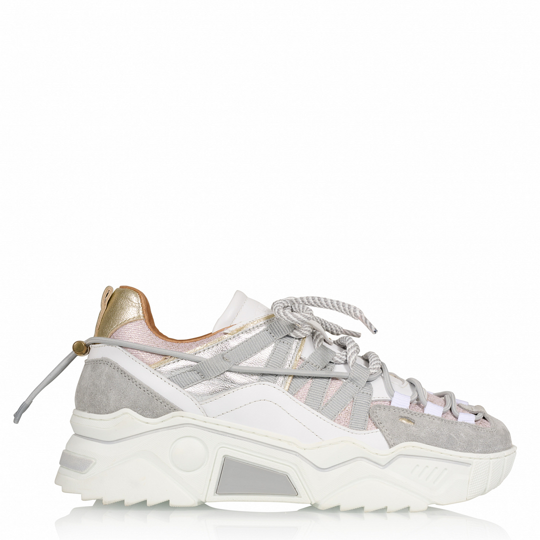 DWRS The label DWRS Turnschuhe ORION Wildleder Grau / Silber