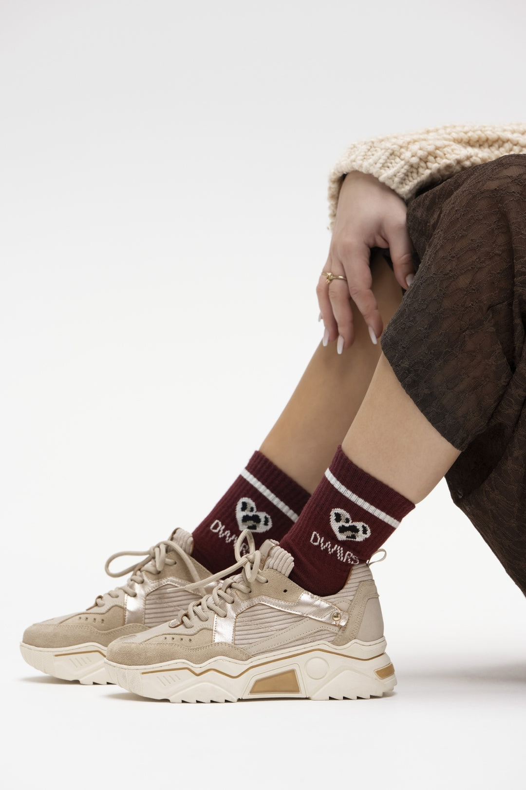 DWRS The label Sneakers PLUTO  beigefarbener Cord