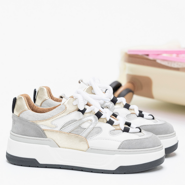 DWRS The label DWRS Turnschuhe WALTON Denim Champagne Grau