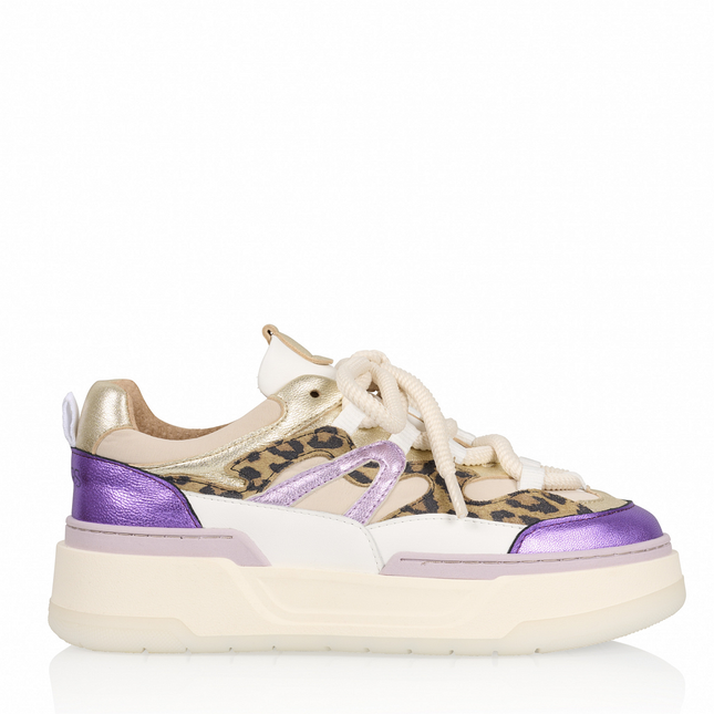 DWRS The label DWRS Turnschuhe WALTON leopard Sand - Lila
