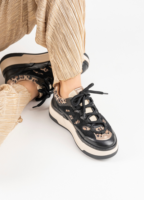 DWRS The label DWRS Turnschuhe WALTON schwarz leopard