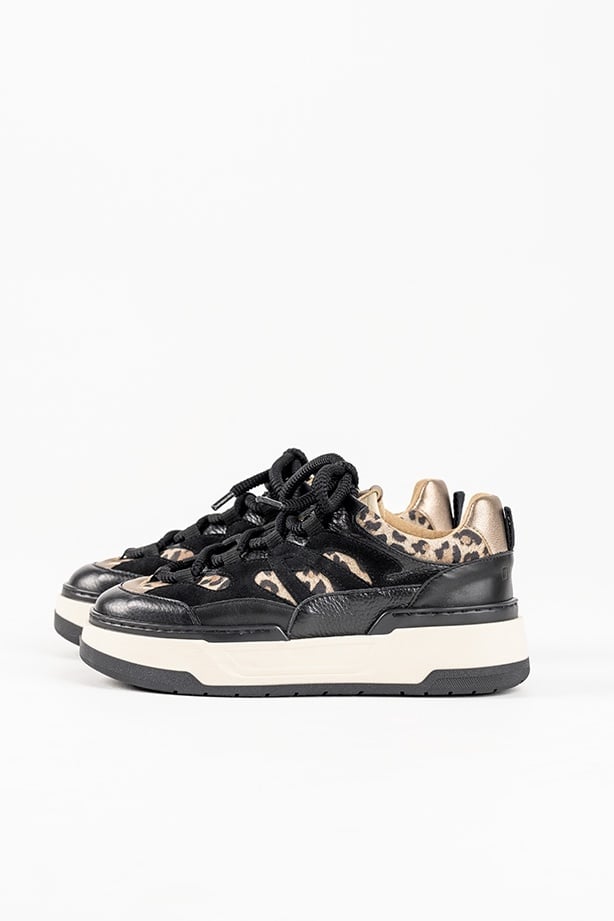 DWRS The label DWRS Turnschuhe WALTON schwarz leopard
