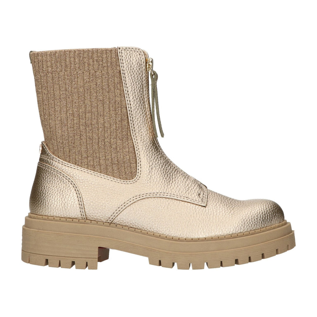 La Strada Stiefel Gold gestrickt Reißverschluss