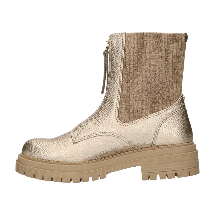 La Strada Stiefel Gold gestrickt Reißverschluss