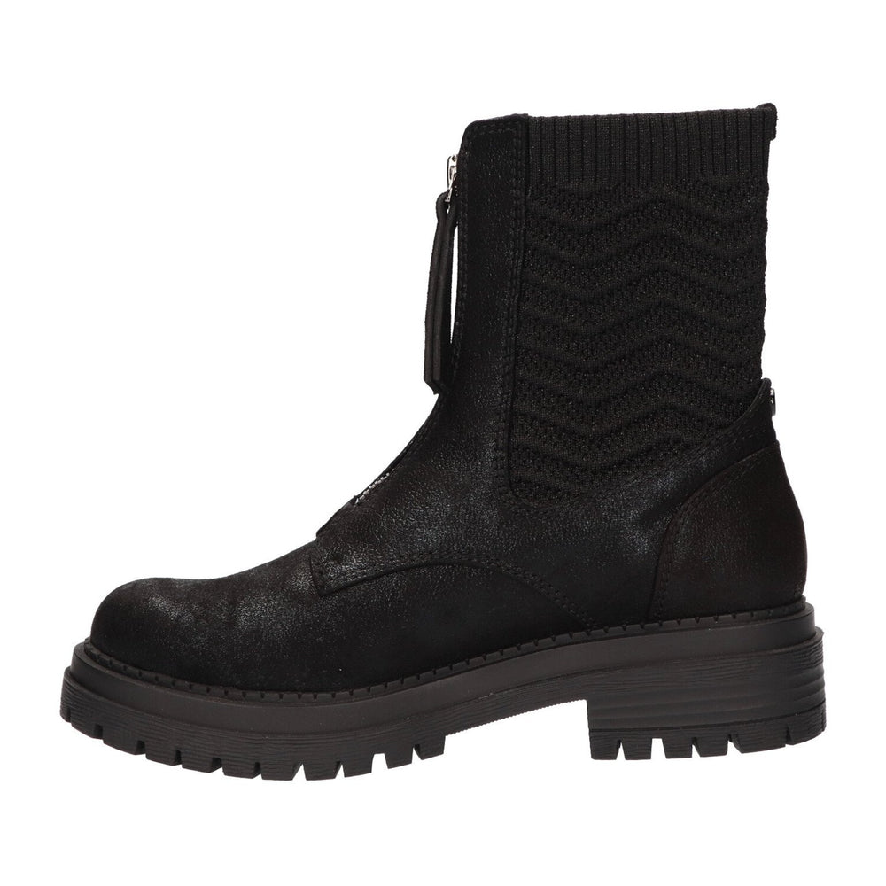 La Strada Stiefel Schwarz Geknackter Reissverschluss