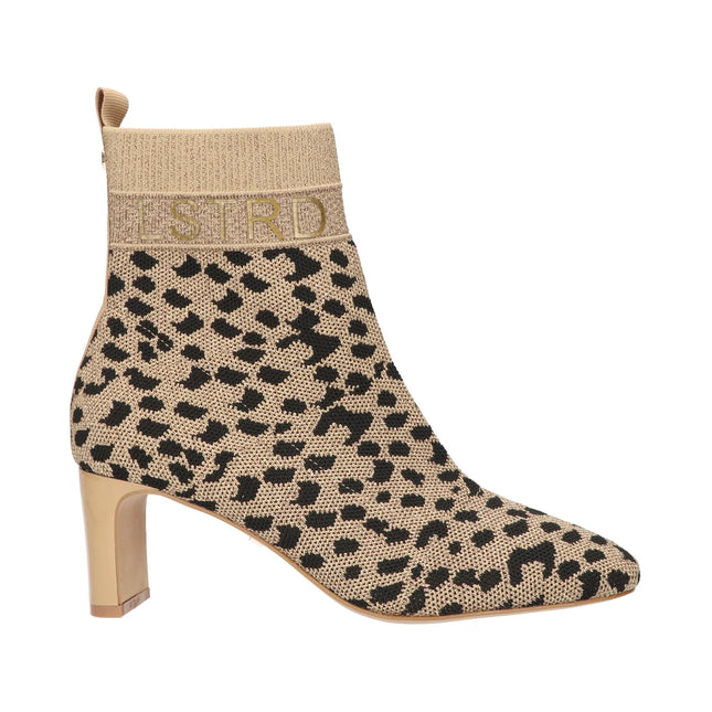 La Strada Stiefelette Beige Glitzer Leopard