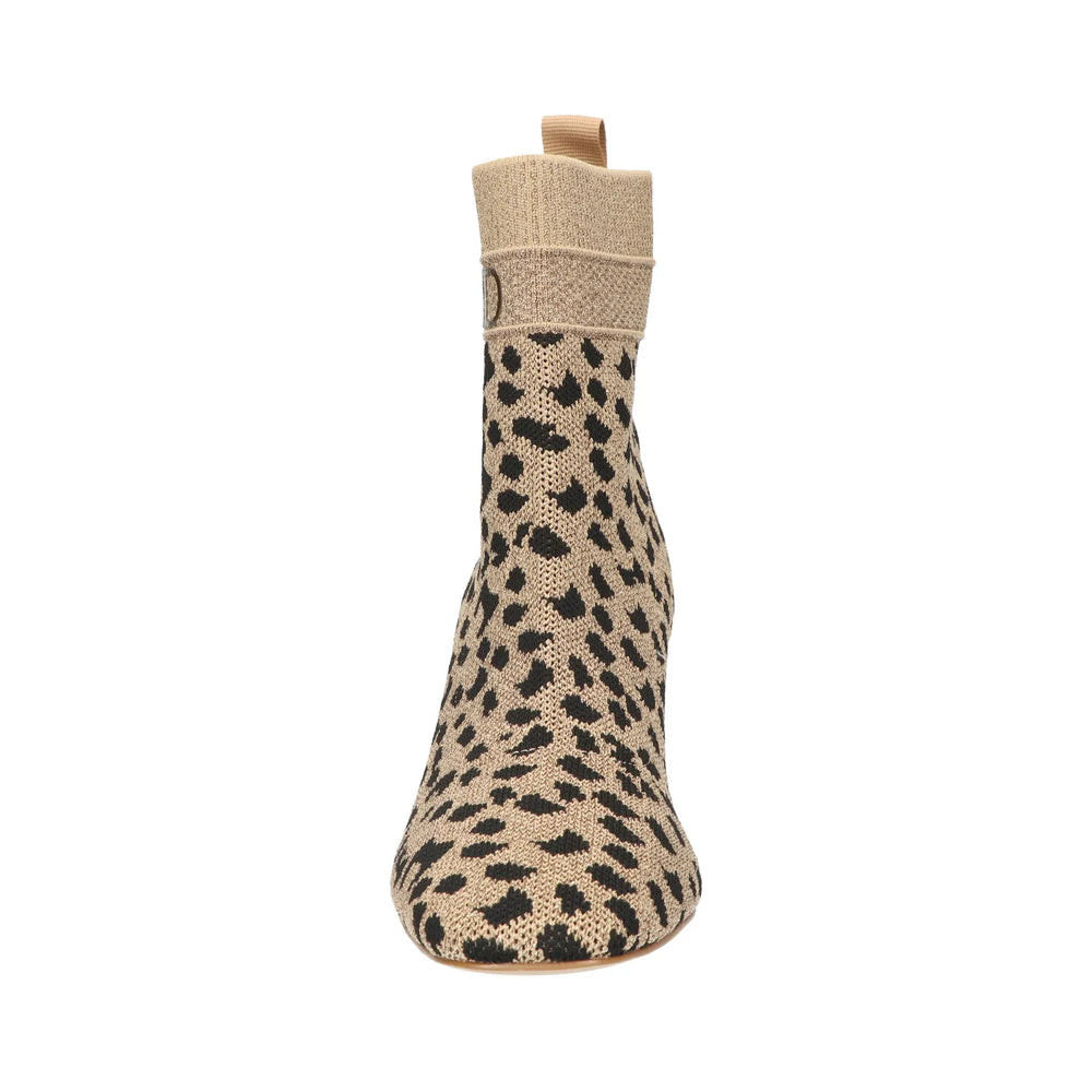 La Strada Stiefelette Beige Glitzer Leopard