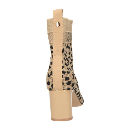 La Strada Stiefelette Beige Glitzer Leopard