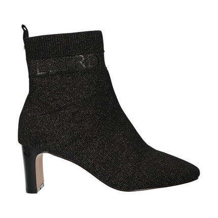La Strada Stiefelette Schwarz Glitter Silber