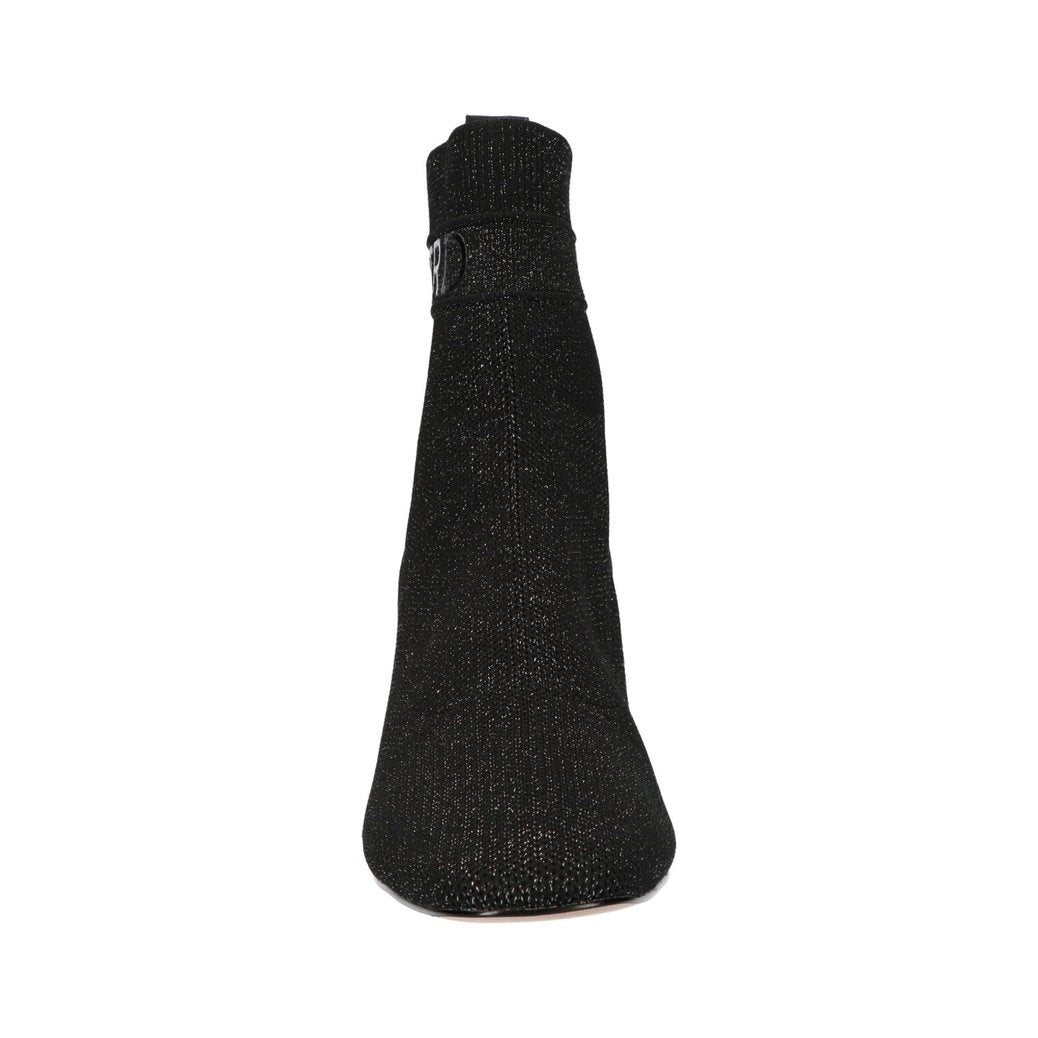 La Strada Stiefelette Schwarz Glitter Silber