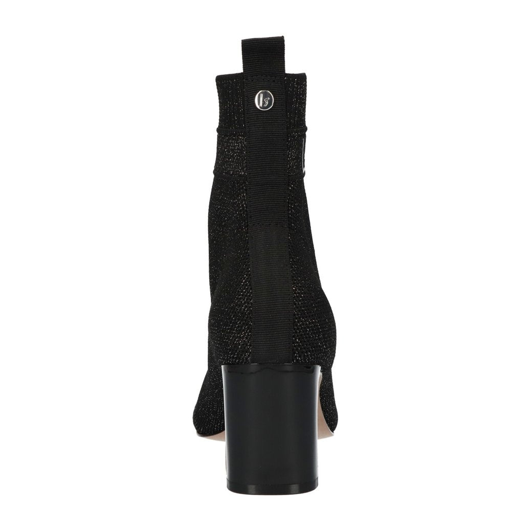 La Strada Stiefelette Schwarz Glitter Silber