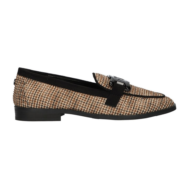 La Strada Loafers Beige Strass Kette