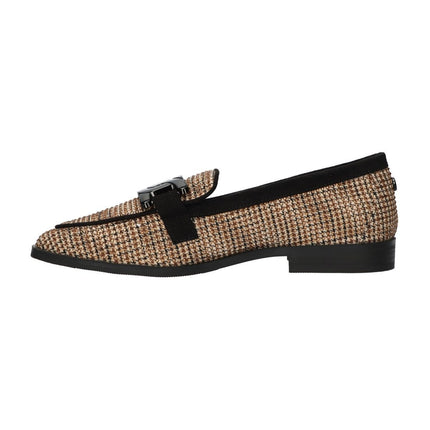 La Strada Loafers Beige Strass Kette