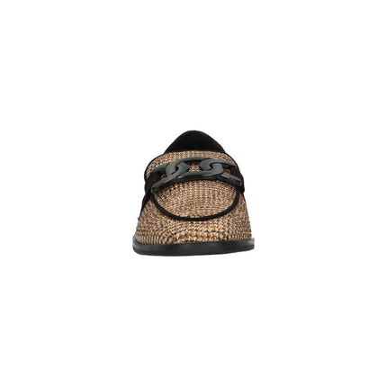 La Strada Loafers Beige Strass Kette