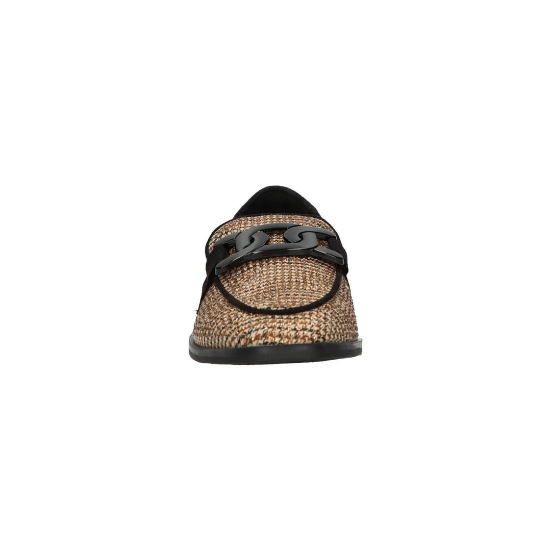 La Strada Loafers Beige Strass Kette
