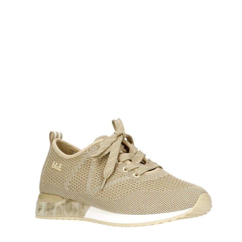 La Strada Sneaker Beige Gestrickt Silber
