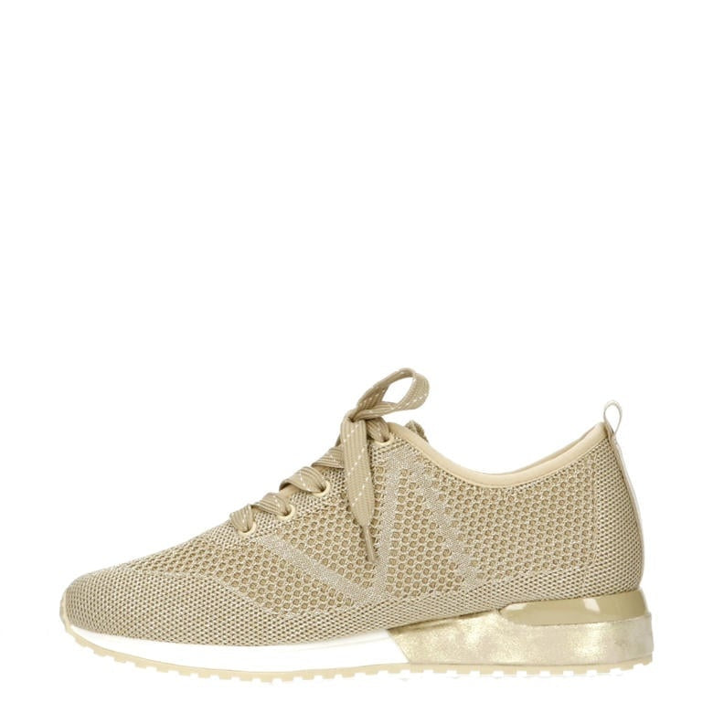 La Strada Sneaker Beige Gestrickt Silber