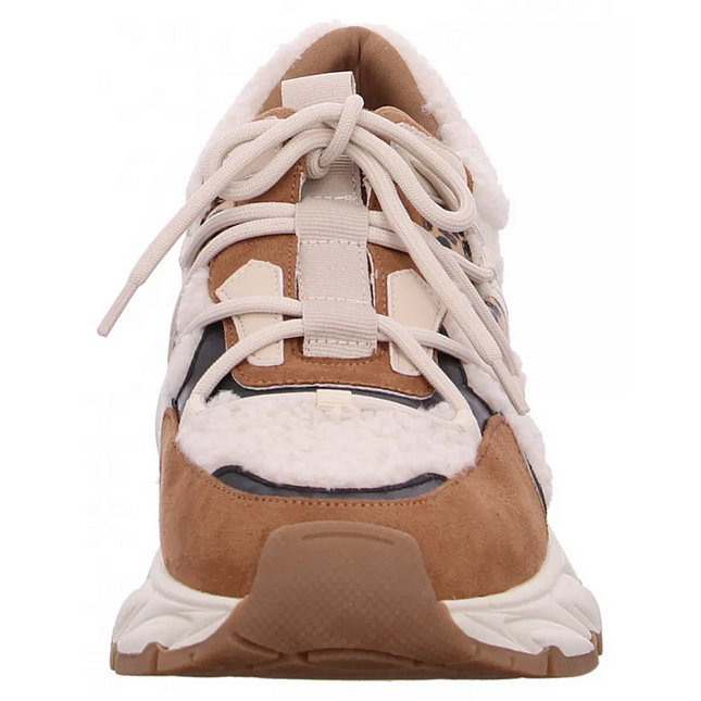 La Strada Sneakers Beige Chunky Teddy Leopard