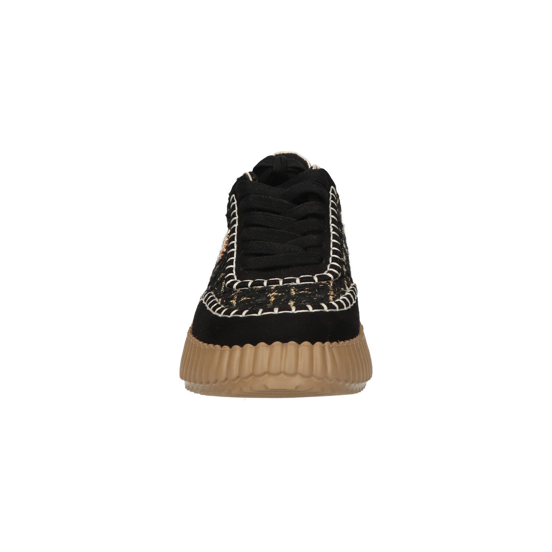 La Strada Turnschuhe Schwarz Canvas Gold