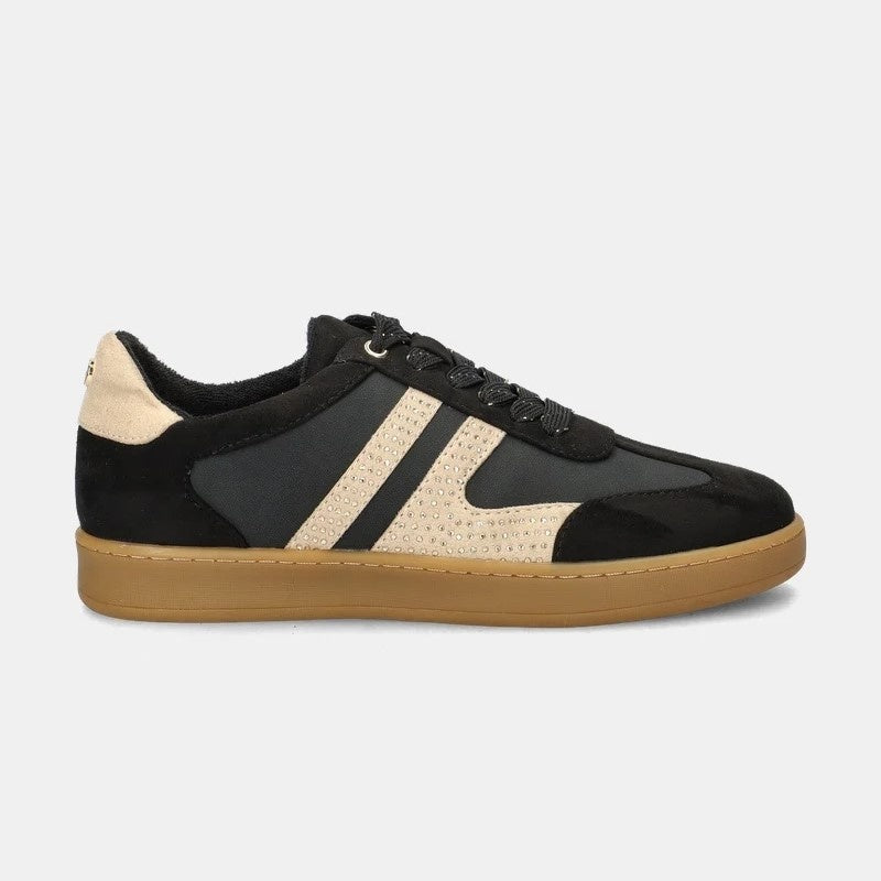 La Strada Sneakers Schwarz Samba Beige Strass