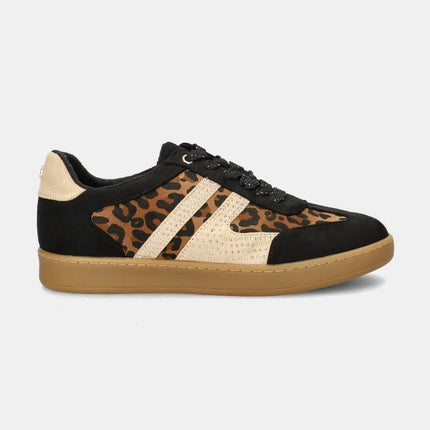 La Strada Sneakers Schwarz Samba Leopard Strass