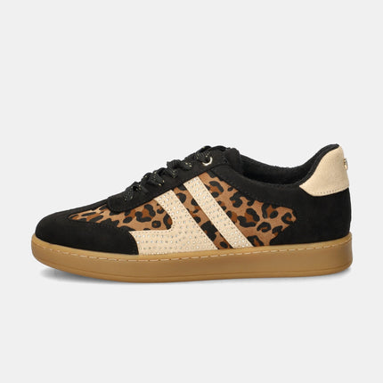 La Strada Sneakers Schwarz Samba Leopard Strass
