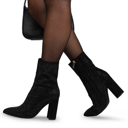 POSH by Poelman Stiefelette Schwarz Lauren Strass