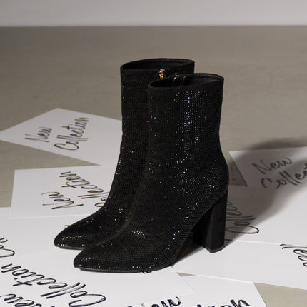 POSH by Poelman Stiefelette Schwarz Lauren Strass