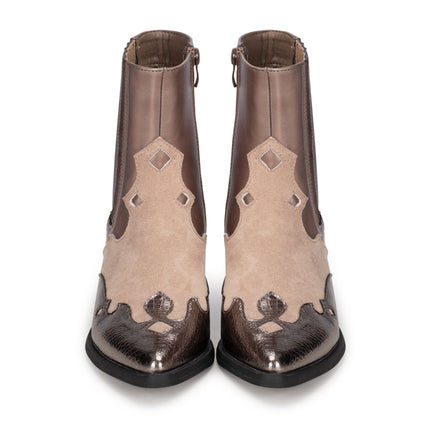 POSH by Poelman Stiefelette Roxi Braun Kurzer Cowboy-Stiefel