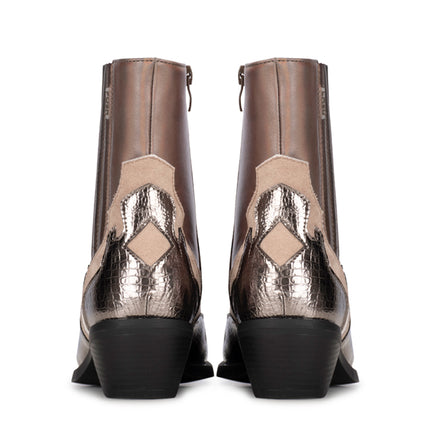 POSH by Poelman Stiefelette Roxi Braun Kurzer Cowboy-Stiefel