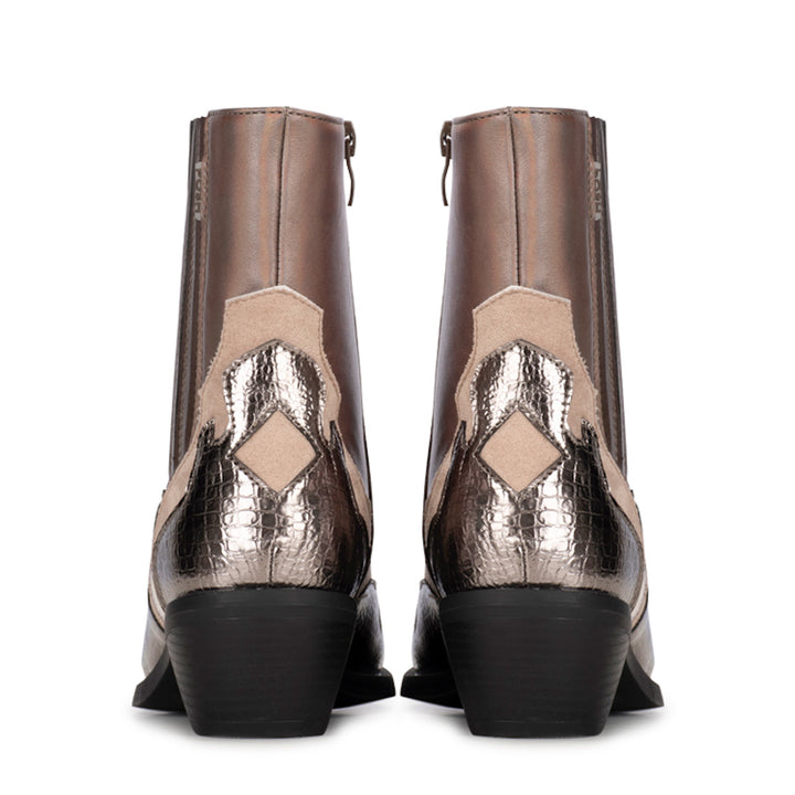 POSH by Poelman Stiefelette Roxi Braun Kurzer Cowboy-Stiefel