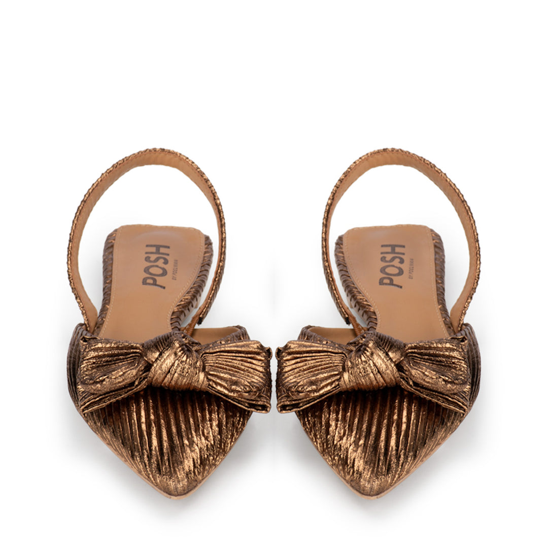 POSH by Poelman Slingback Pumps Bronze Loa