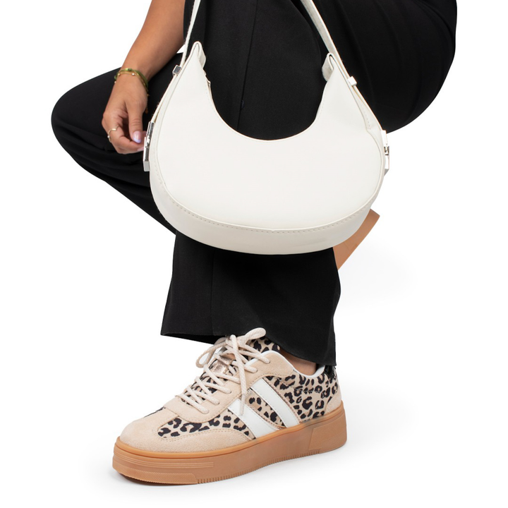 POSH by Poelman Sneakers Beige Lily Leopard
