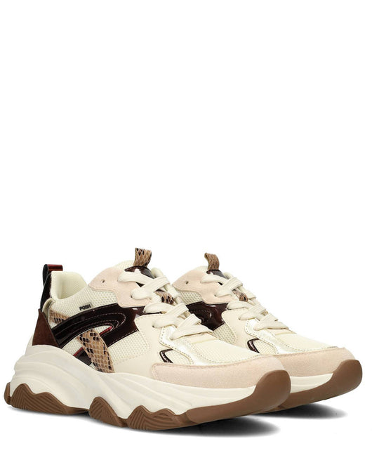 POSH by Poelman Sneakers Braun GIGI Beige kombi