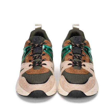 POSH by Poelman Sneakers Grün Carocel Beige Combi