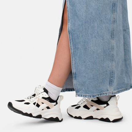 POSH by Poelman Sneakers Weiß GIGI Beige kombi