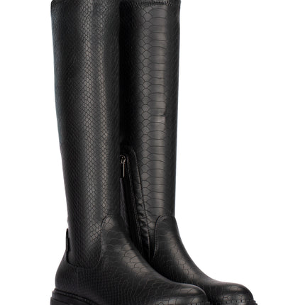 POSH by Poelman Stretch Stiefel Schwarz Cybele Stiefel Print