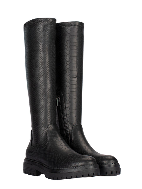 POSH by Poelman Stretch Stiefel Schwarz Cybele Stiefel Print