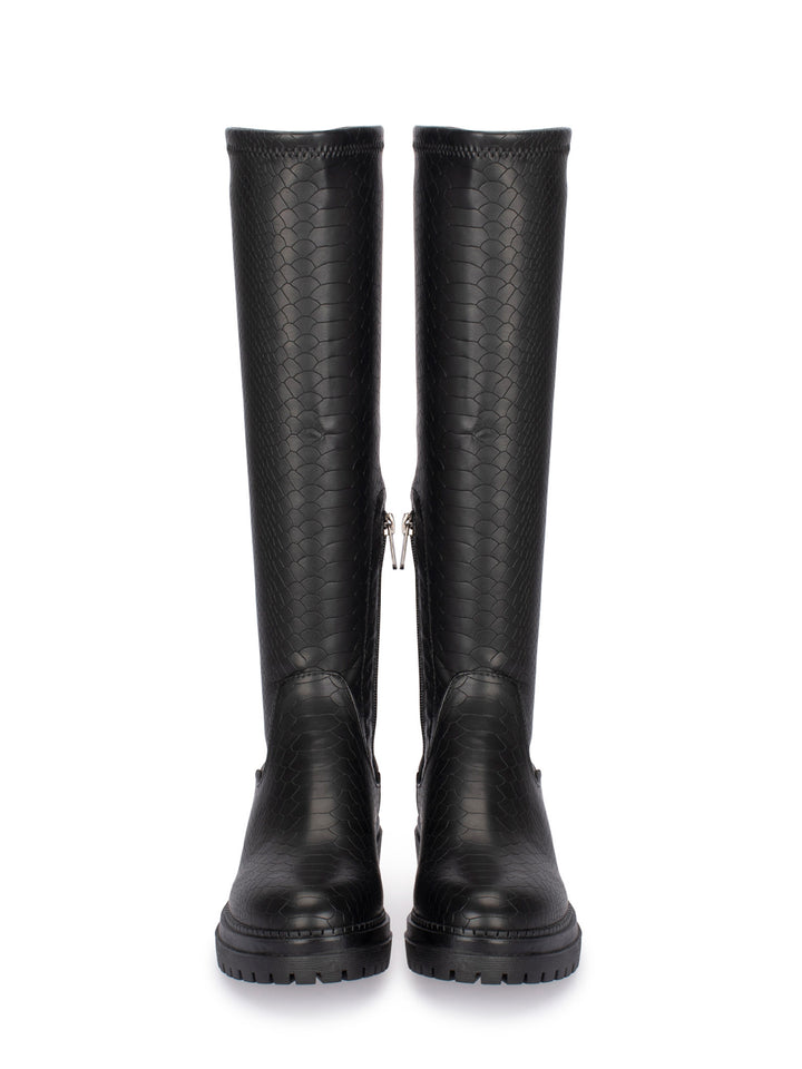 POSH by Poelman Stretch Stiefel Schwarz Cybele Stiefel Print