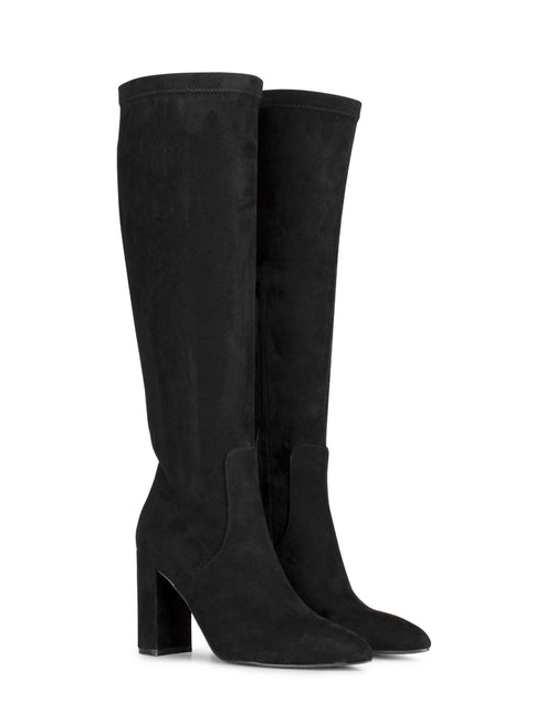 POSH by Poelman Stretch Stiefel Schwarz Suedine Lauren