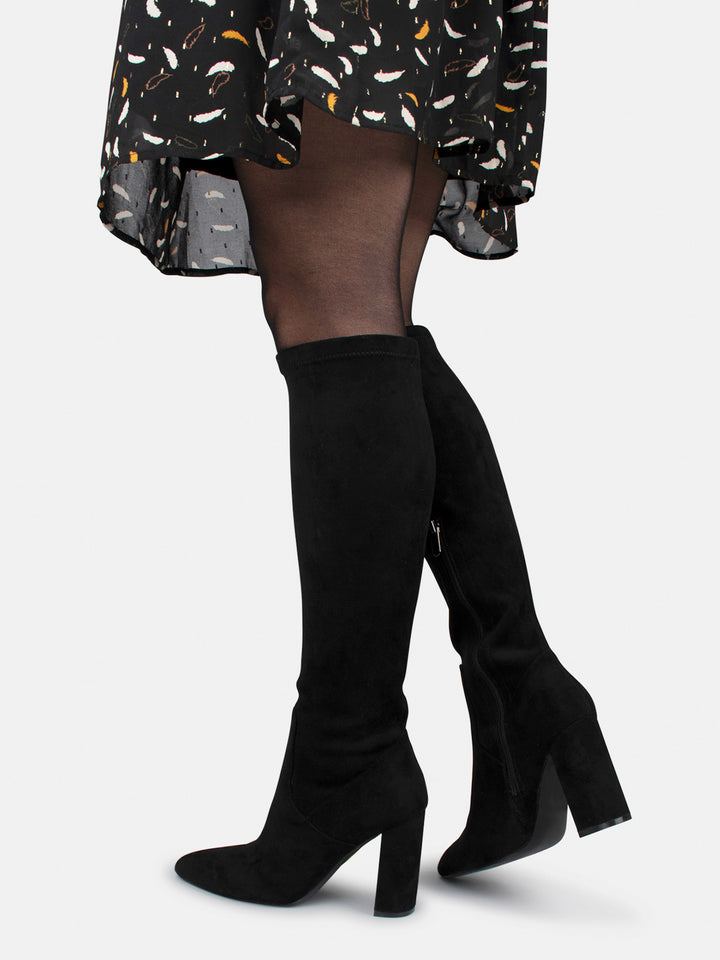 POSH by Poelman Stretch Stiefel Schwarz Suedine Lauren
