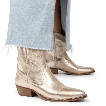 PS Poelman Cowboy Stiefel Gold Moco