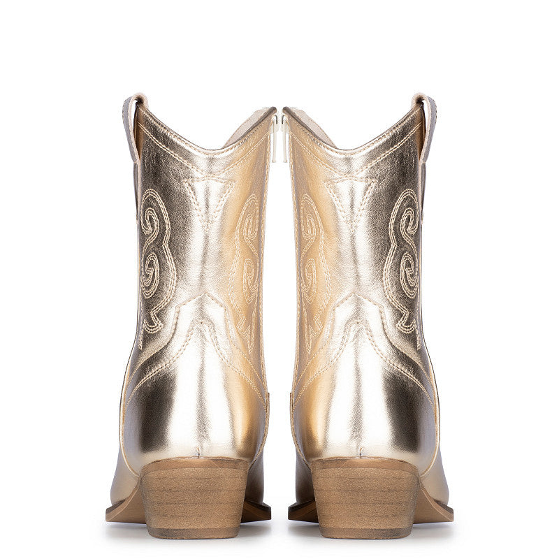 PS Poelman Cowboy Stiefel Gold Moco
