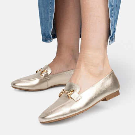 PS Poelman Loafers Gold Odette
